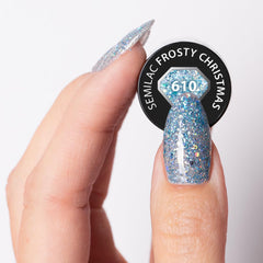 Semilac UV nail polish 610 Frosty Christmas 7 ml