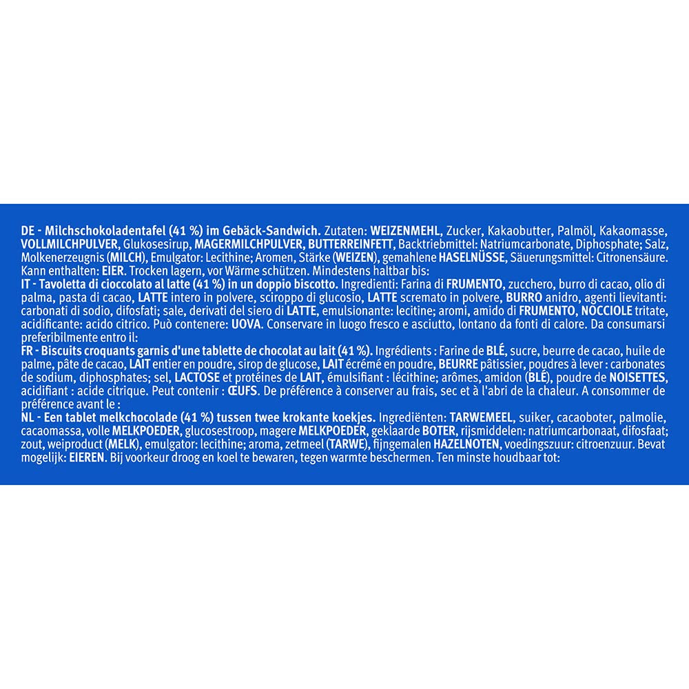 PICK UP! minis Original + Choco&Milk (1 x 1.06 kg), mini snack bars with a crunchy milk chocolate tablet between two biscuits, packs of 100 portions