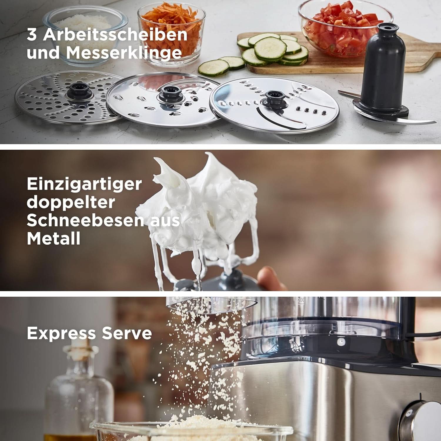 Compact food processor Kenwood Multipro Compact+ FDM315SS, stainless steel blade Mother and Child Naty Shop