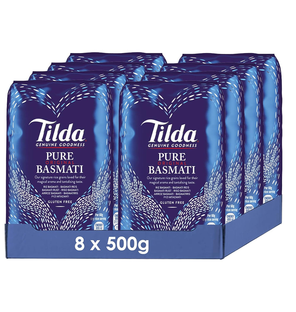Tilda Pure Original Basmati rice, pack of 8 (8x500g)