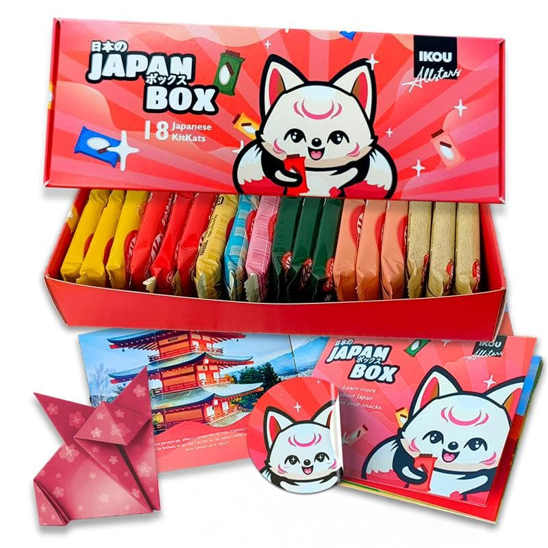 Sampler Box - 18 KitKat Japan Minis | Japanese Sweets Sampler Box, Japanese Snacks Gift Idea, popular surprise box with Matcha and other rare varieties.