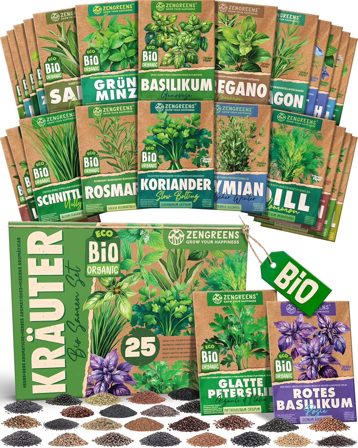 Bio Wintergemüsesamen Im 20Er Set - 20 Winter Gemüse Samen Für Den Einfachen Anbau Im Garten, Balkon Oder Hochbeet - Pflanzensamen - Saatgut