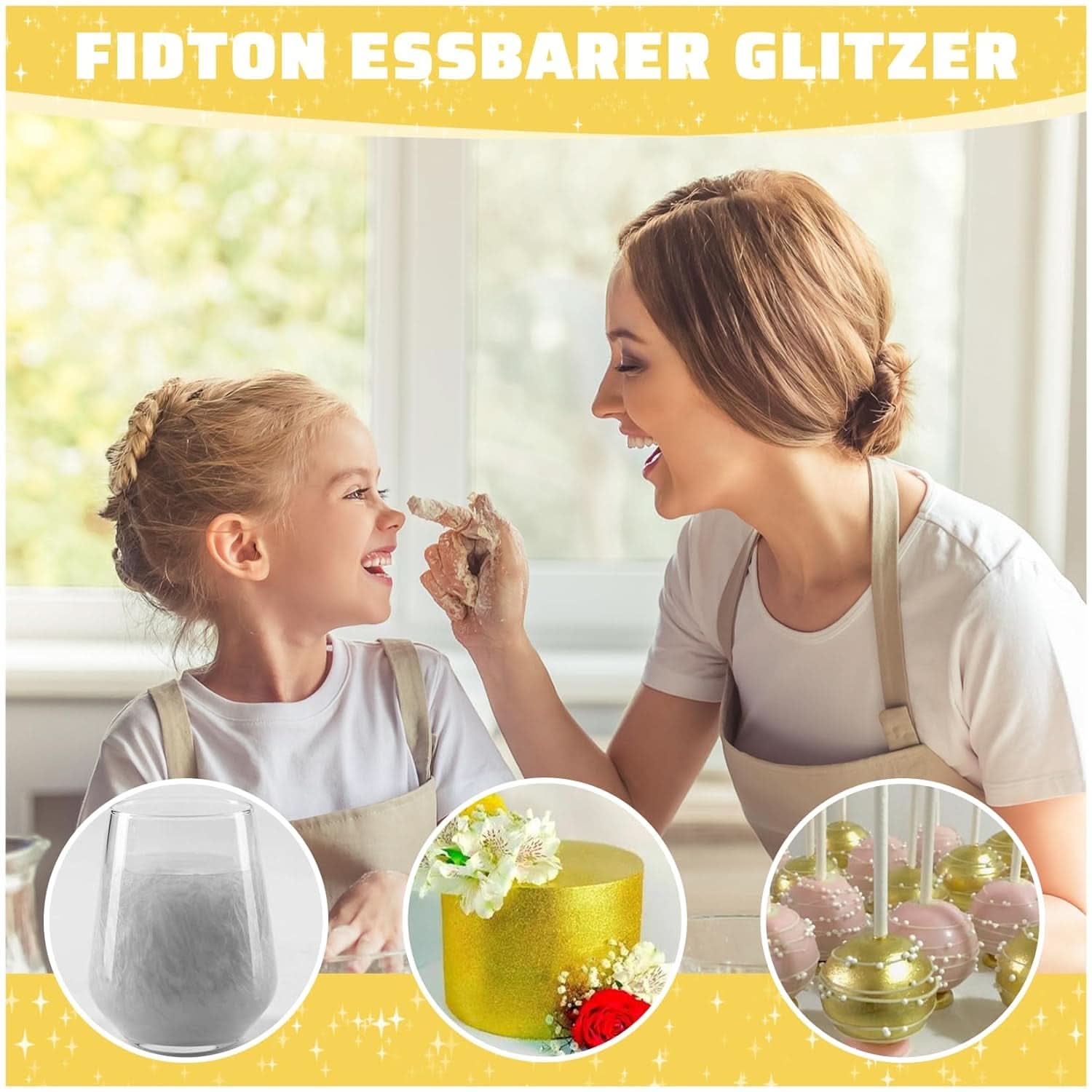 Glitter comestibil, pudra, 5 grame Glitter Naty Shop