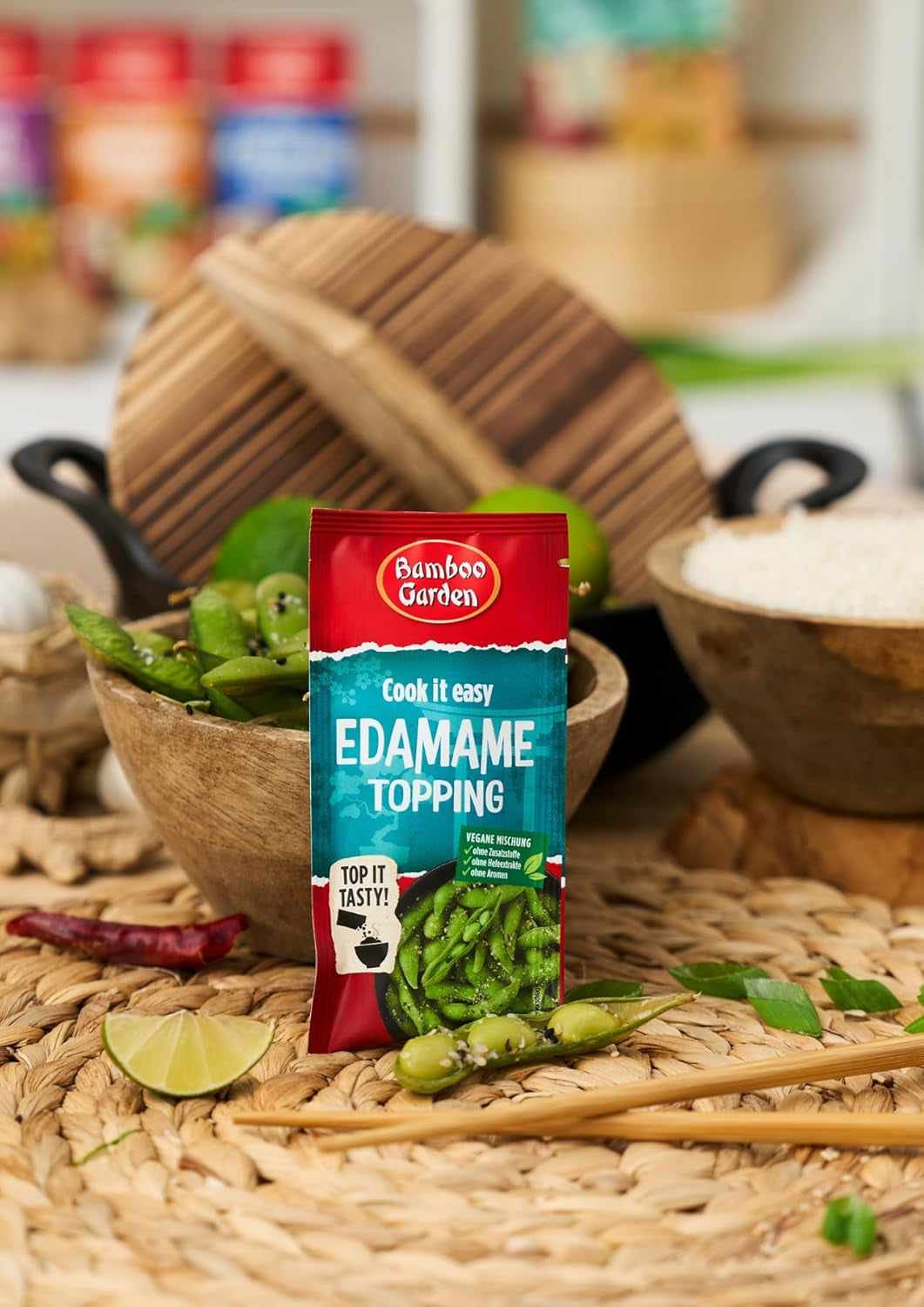 Bamboo Garden - Edamame Topping | Sesamtopping zum Verfeinern von Edamame Gerichten | Vegan, natural ingredients | 15 g in Bag