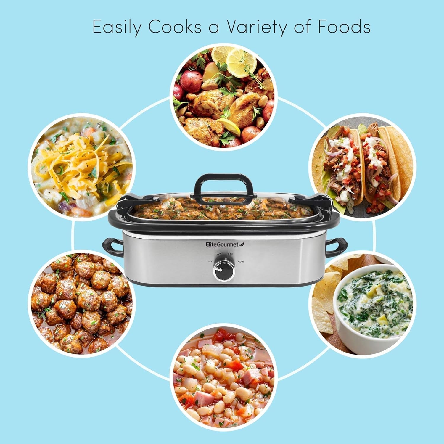 MST-5240SS Slow cooker, 3.3 liters, Stainless steel Slow Cooker Naty Shop