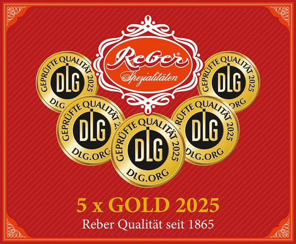 Reber Mozart balls, presentation box 4x45, dark chocolate balls filled with pistachio, marzipan, almonds and hazelnut nougat, 3.6 kg (180 pieces)