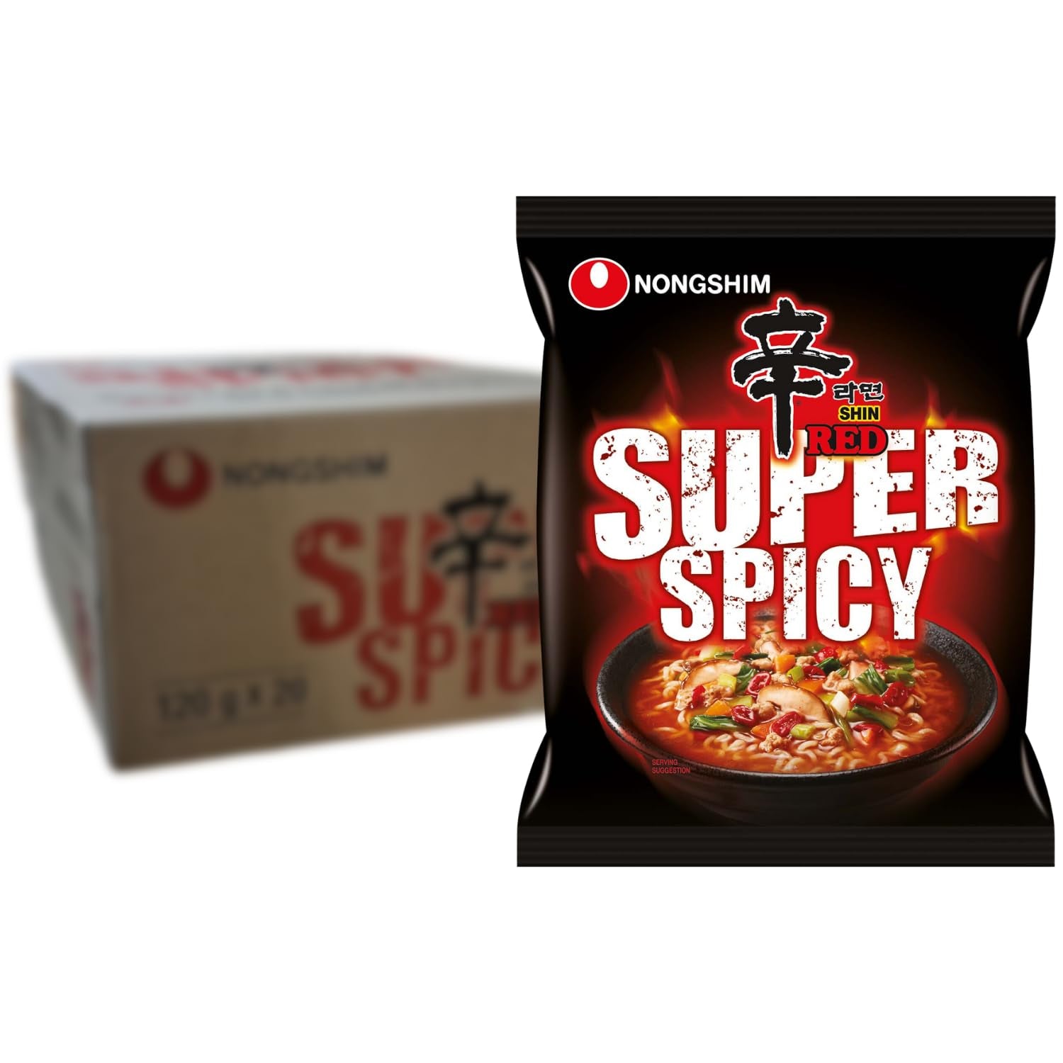 Nongshim - Shin Ramyun Instant Noodles - Multi Pack (20 x 120g) - Product design may vary