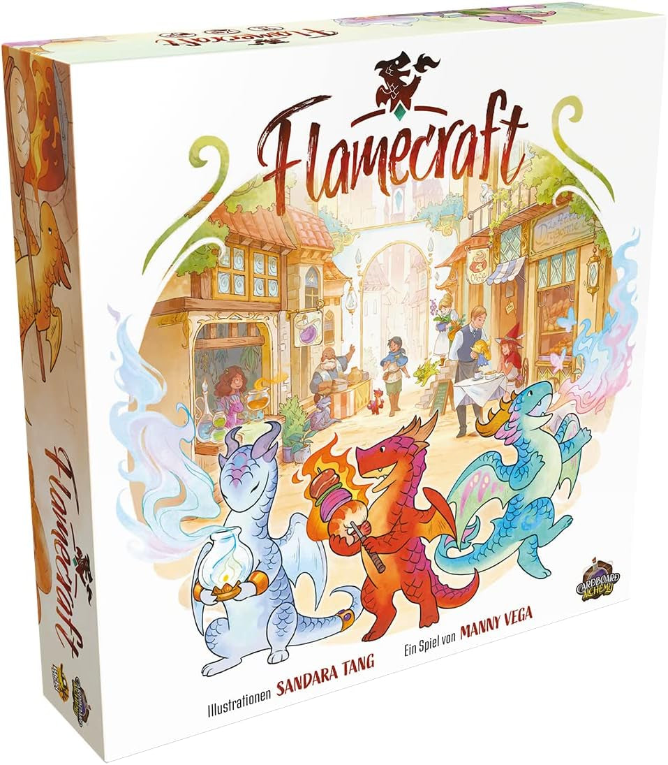 Cardboard Alchemy, Flamecraft, Family Game, Board Game, 1-5 Players, Ages 12+, 60 Minutes, German, Multicolor, Colorful