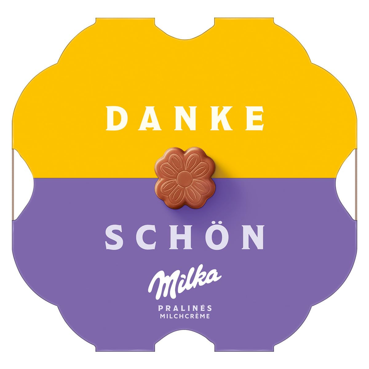 Praline Milka Little Thank You – Alpine milk chocolate with fine milk cream filling – 12 x 44g
