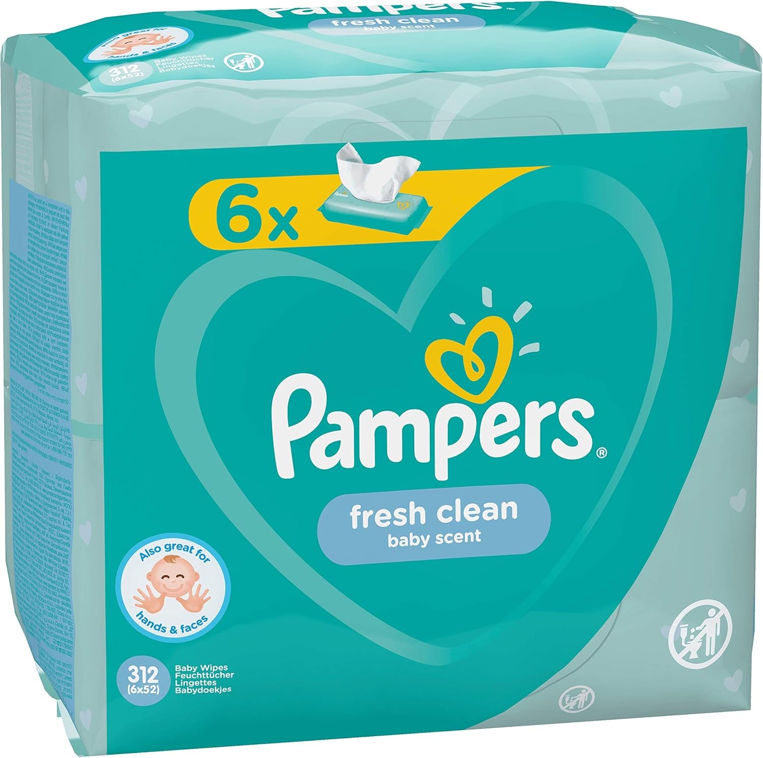 Pampers 81688049 Fresh Clean Baby Wipes, White