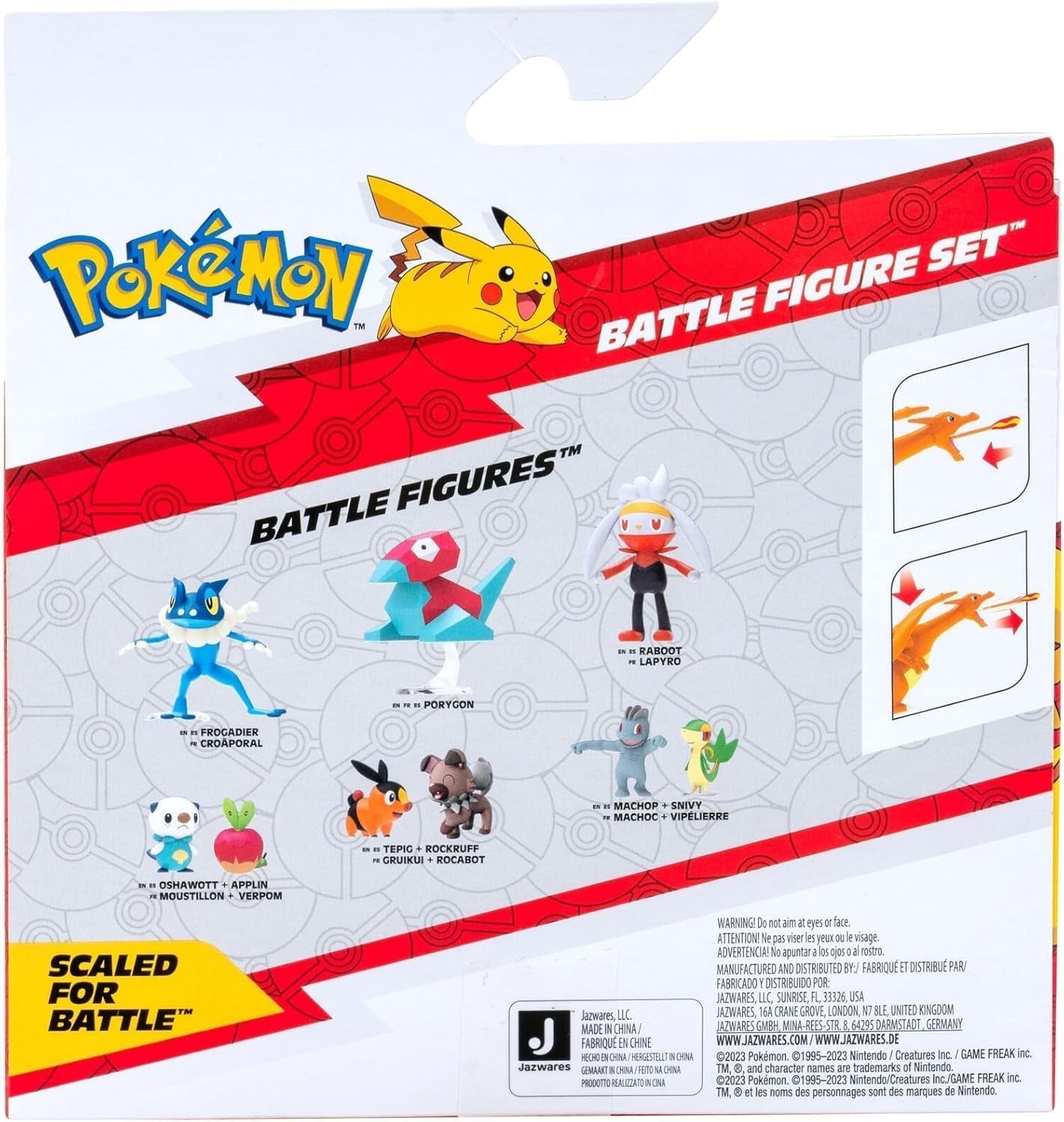 Pokémon PKW3459 - Battle Figure Pack - Glurak & Pikachu, mobile Glurak with Pikachu Action figures Naty Shop
