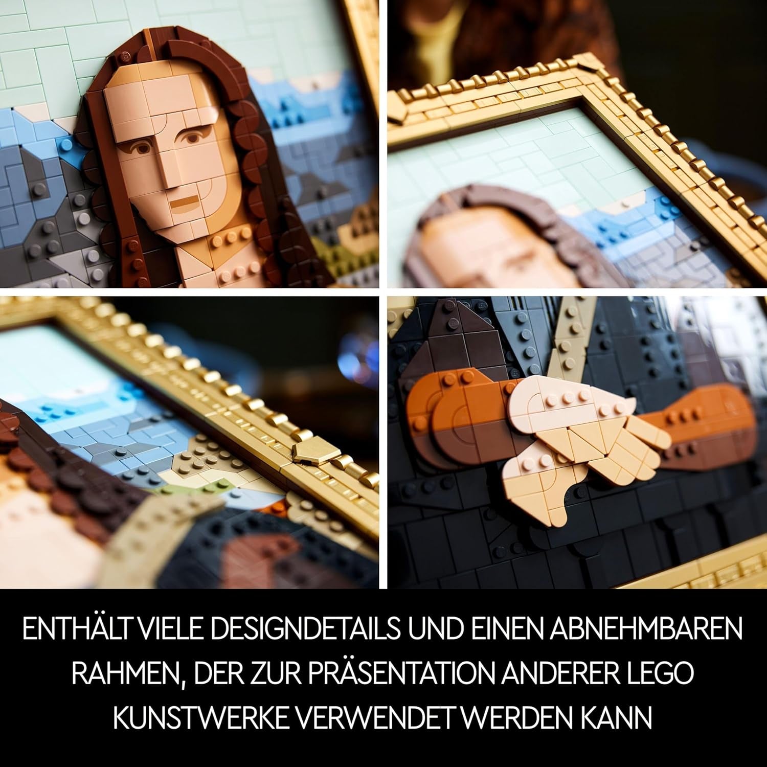 LEGO Art Mona Lisa, Adult Set, Leonardo Da Vinci Painting for Hanging, Creative Activity for Men and Women, Gift for Art Lovers, Italian Renaissance Art 31213 Building Sets Besuche den LEGO-Store