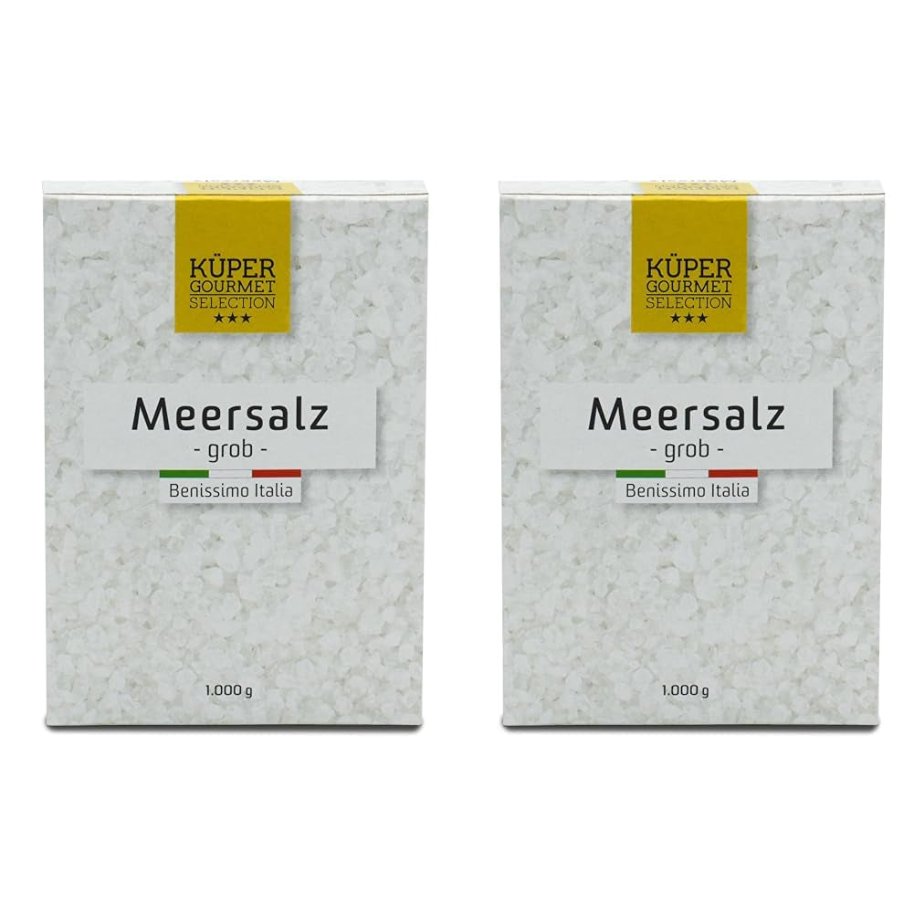 Küper Selection Meersalz - 1000g coarse Salt for Seasoning and Refinement - ohne Zusätze oder chemische Nachbehandlung