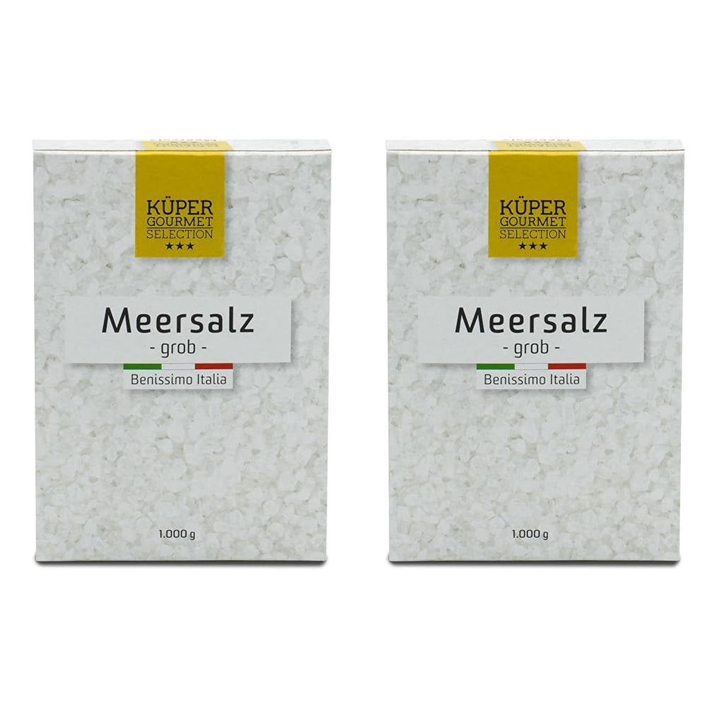 Küper Selection Meersalz - 1000g coarse Salt for Seasoning and Refinement - ohne Zusätze oder chemische Nachbehandlung