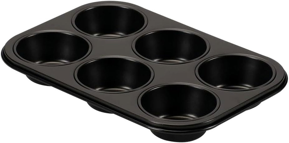 , Form 6 muffins 18.5x27cm, black Molds and baking trays Naty Shop 6 Muffins