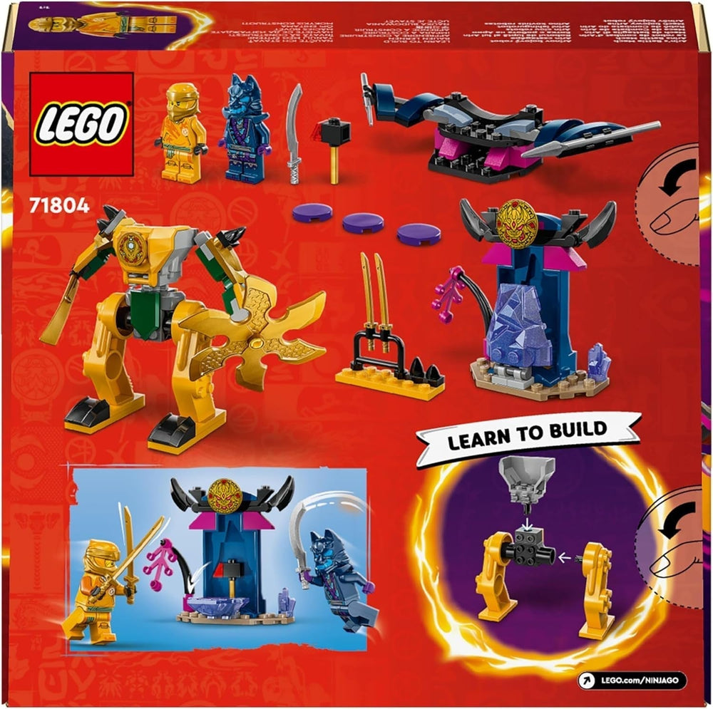 LEGO NINJAGO Arin's Battle Mech, Ninja toy for children aged 4+ With figures Incl. Arin with mini katana, action figures and mechs, small gift for boys and girls 71804 Building sets Besuche den LEGO-Store