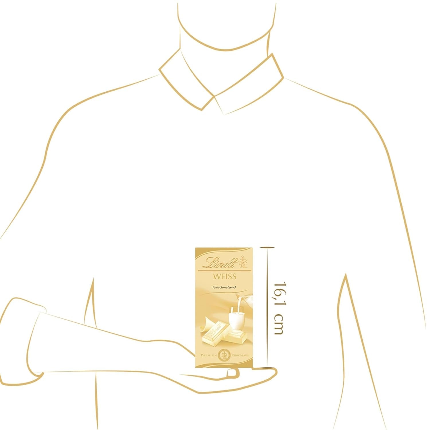 Lindt Ciocolată albă fină topită, 100 grame Bomboane de Ciocolata Naty Shop