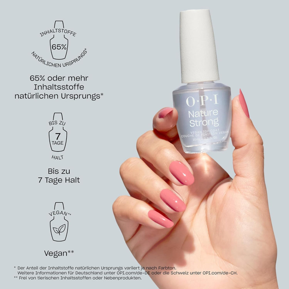 OPI Nature Strong Pink and Nude Shades - long-lasting nail polish with an innovative, vegan formula containing natural ingredients - for bright nails