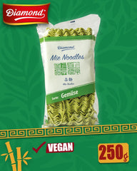 Tăiței cu legume DIAMOND Mie, tăiței din grâu cu pudră de legume, fără ouă, preparați rapid și ușor, vegetarieni - 1 x 250 g