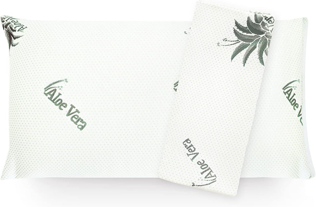 Mister Sandman Pernă ergonomică 40X80, pernă pentru gât cu față de pernă Aloe Vera, pernă Visco perfect potrivită pentru cei care dorm abdominal, cei care dorm pe spate și cei care dorm lateral, pernă cu spumă de memorie Perne ortopedice cervicale Naty Shop