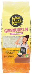 Wan Kwai Glass Noodles 100g – Gourmet Asian Variety! Gluten free, made from mung bean starch and water. Ideal for soups, wok dishes and salads. Delicate texture, ready in 5 minutes.