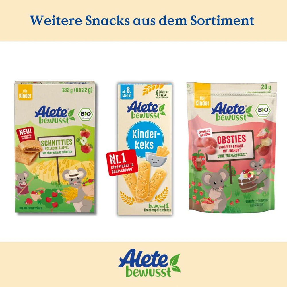 Alete Bio Schnitties, whole grains and red fruits 6 x 22 g Mother and Child Naty Shop