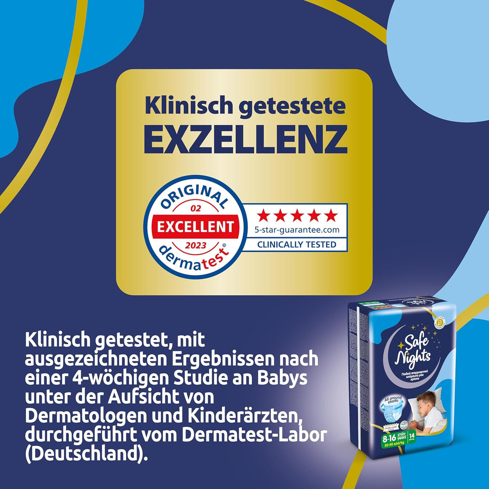 Safe Nights Boy, night pants for ages 8-16 years (30-50 kg), 84 pieces