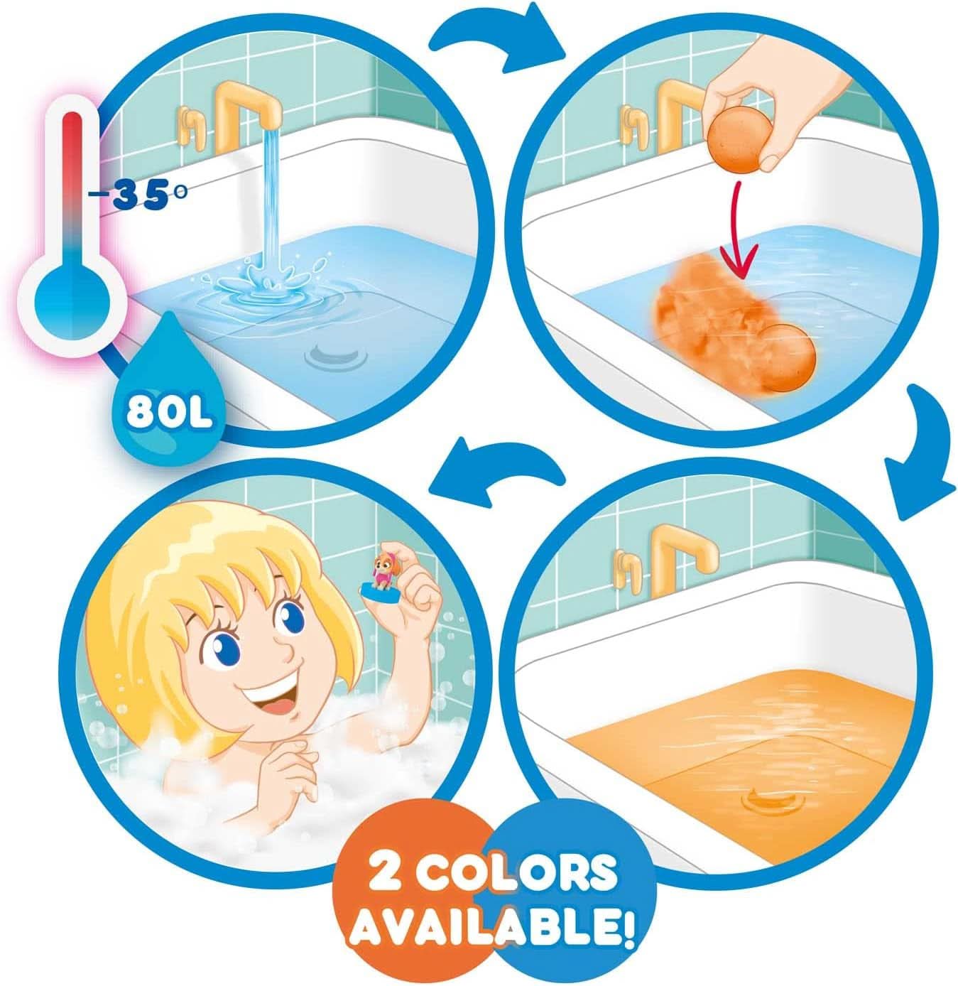 INKEE SURPRISE PAW PATROL, Bath bomb for children with surprise, cola flavor, foam effect, 80 grams Shower and bath Naty Shop