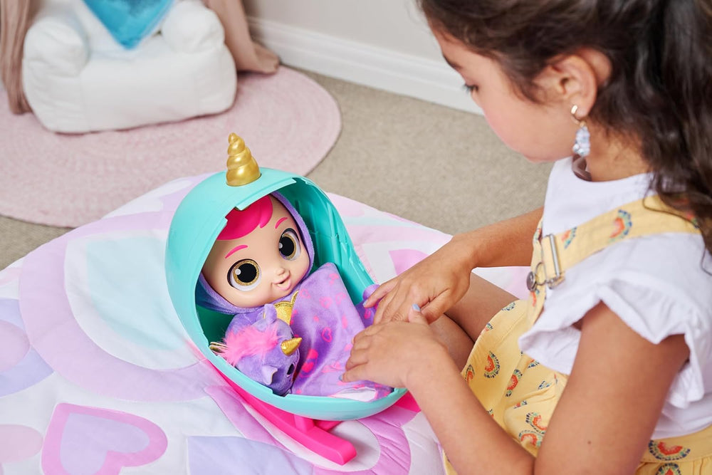 Babycorns Seria 1 de ZURU Păpușă Magică Pisică (Mac) cu Accesorii, Jucărie Surpriză Despachetare pentru Copii, Fete