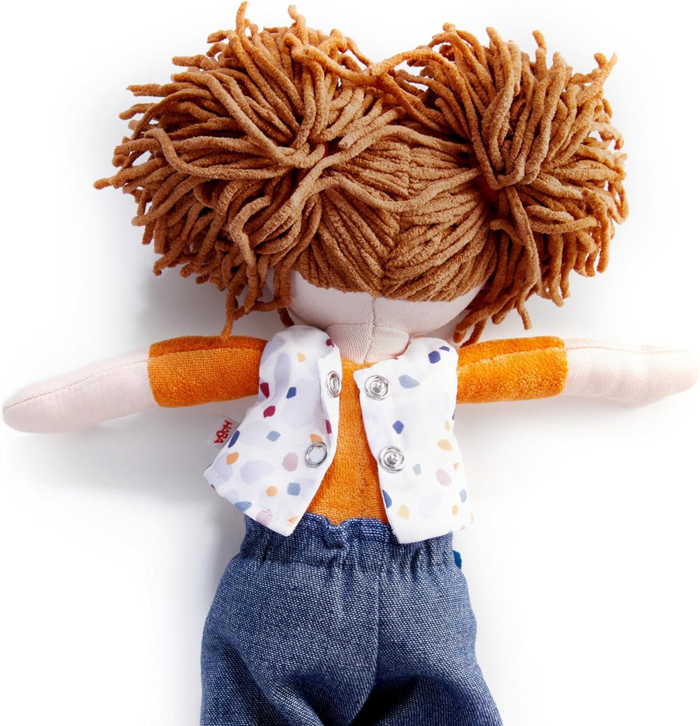 Păpușa HABA Malou - păpușă moale de 30 cm înălțime pentru joacă și îmbrățișare - Materiale moi și lavabile - Alternativă ideală la păpușile de pluș - Potrivită pentru copii de la 1,5 ani - 2010818001