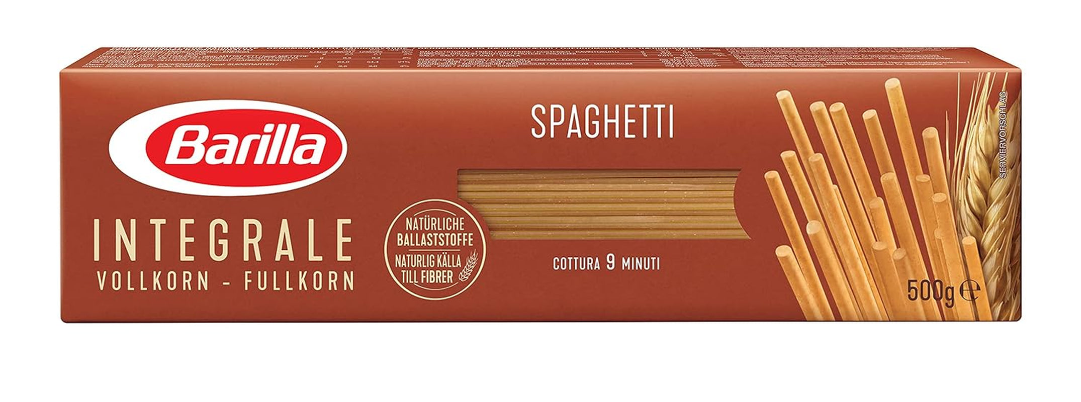 Barilla Pasta Integrale Fusilli – Semolina pasta with natural fibers, 500 g