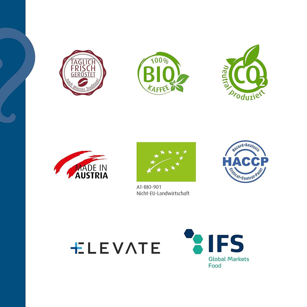 Helmut Sachers Kaffee - Viennese Blend, Strength 3/5, 100% Arabica, Whole Coffee Beans, 6 X 500G Naty Shop