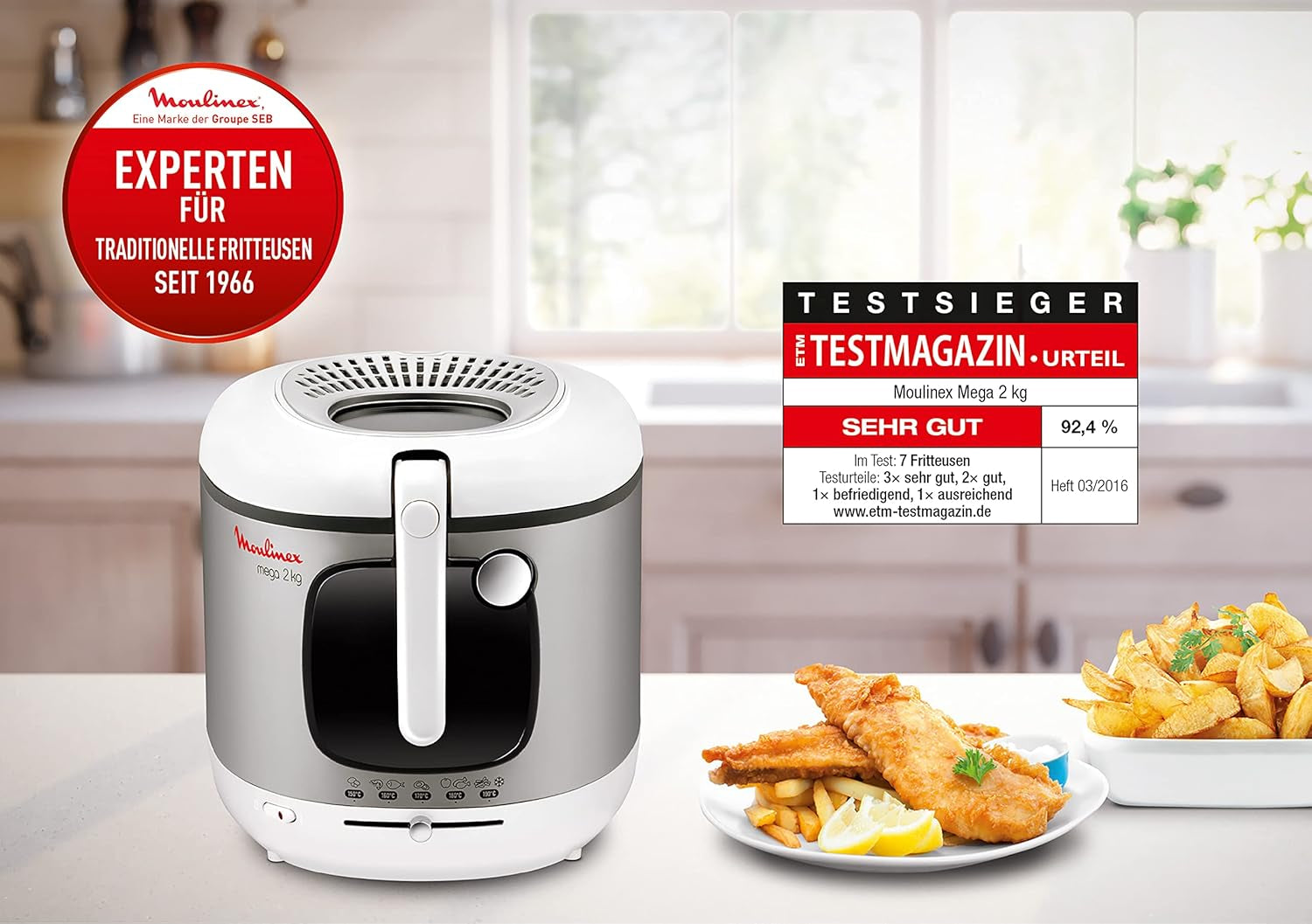 Fryer AM4800 Mega 2Kg, oil fryer, odor filter, 1800 W Home Appliances Naty Shop