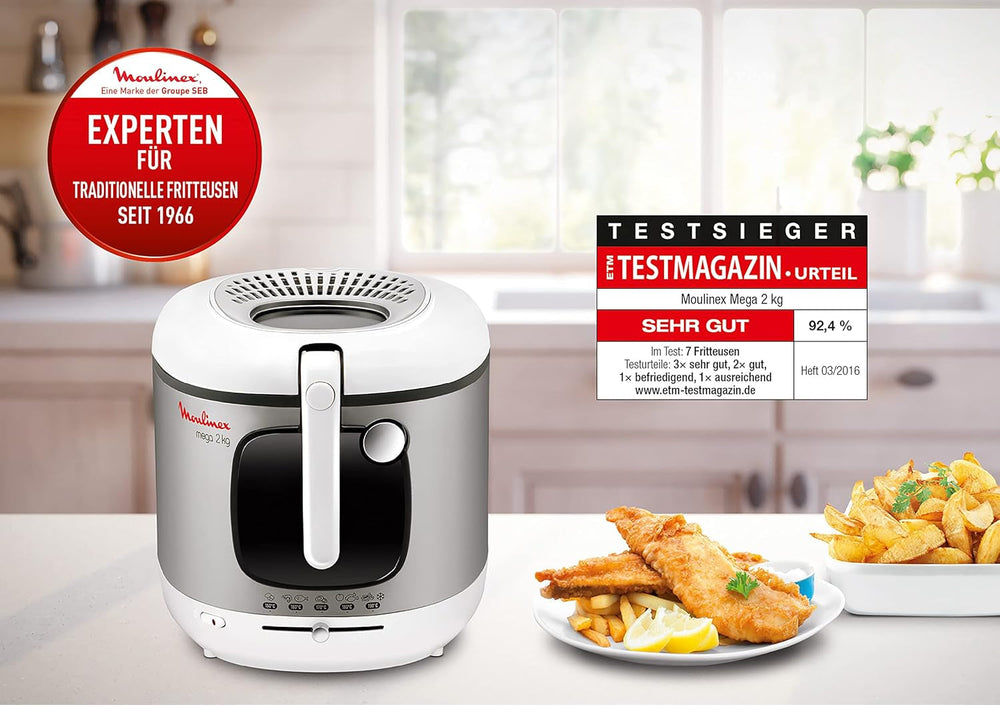 Fryer AM4800 Mega 2Kg, oil fryer, odor filter, 1800 W Home Appliances Naty Shop