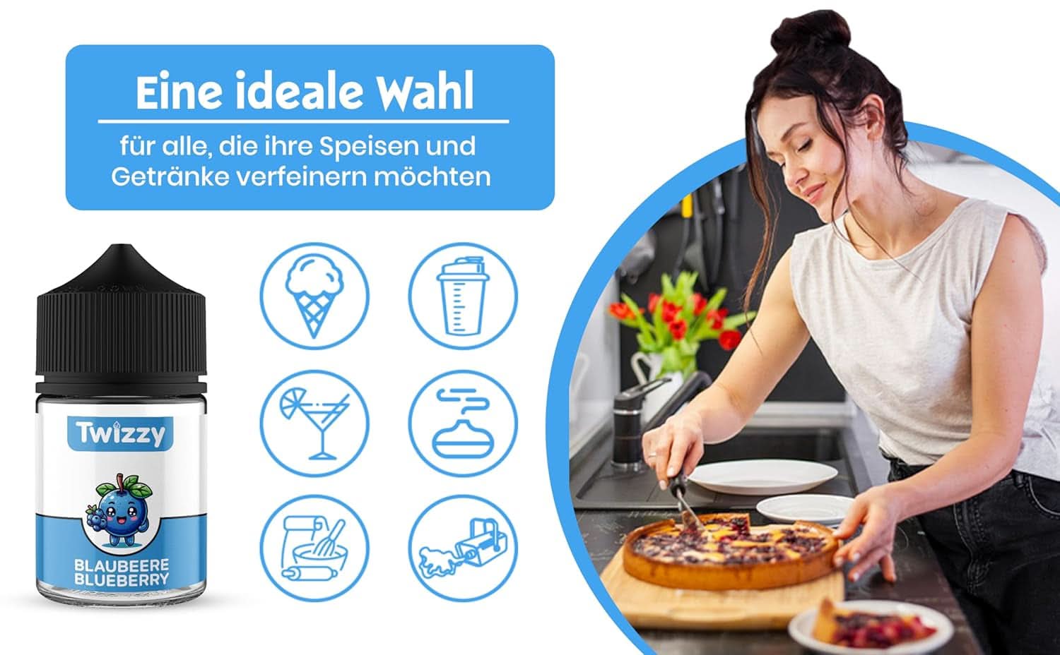 Twizzy Cranberry, Food Flavoring -60 ml - Intense aroma - Ideal for baking Aromas Naty Shop