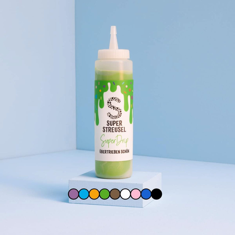 Super Drip Black Cake Glaze Cake Melts Chocolate 300 grame Glazuri si Decor Naty Shop Verde