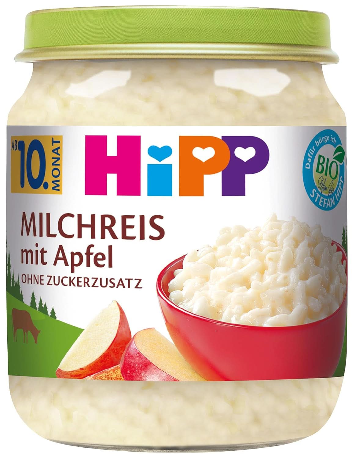 Hipp Desert organic mere-căpșuni-coacăze pe semolă, 6 X 200 grame Mama si Copilul Naty Shop 200 grame Budincă de orez și mere