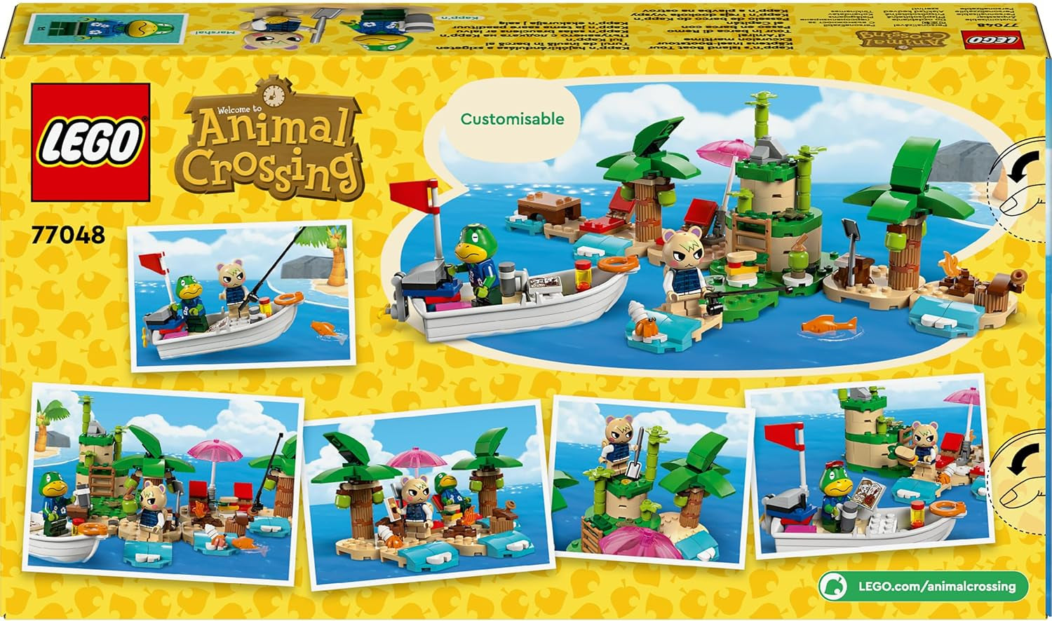 LEGO Animal Crossing Käptens Island Boat Tour, creative toy for children with 2 minifigures from the video game series including Huschke, gift for girls and boys from 6 years old 77048 Building sets Besuche den LEGO-Store