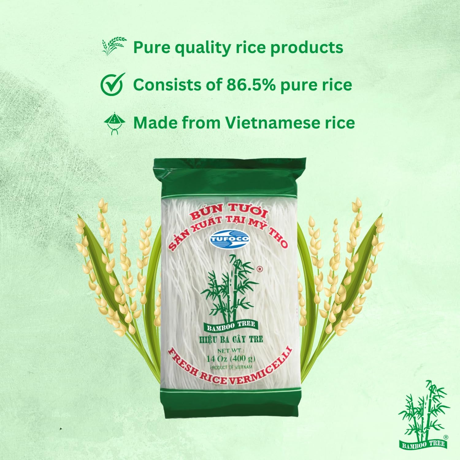 BAMBOO TREE - Fresh rice vermicelli - 1 x 400g
