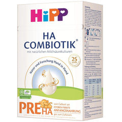 HiPP PRE HA Combiotik (4 x 600g), hydrolysed milk powder formula for infants from birth, with natural lactic acid cultures, for sensitive immune systems