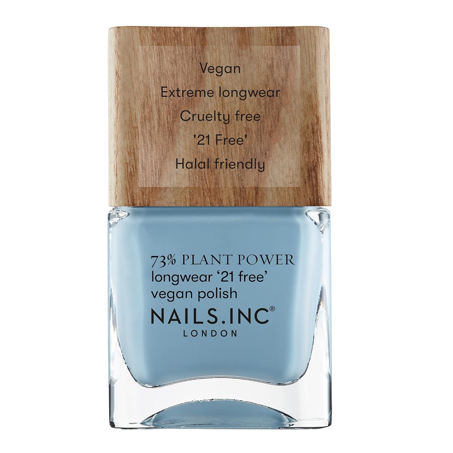 Nails Inc - GLOWING SOMEWHERE Plant Power Vegan Nail Polish - 73% Plant Based, 100% Vegan and Cruelty Free - Perfect Manicure, Sparkling Pearl - For Eco-Friendly Nail Art