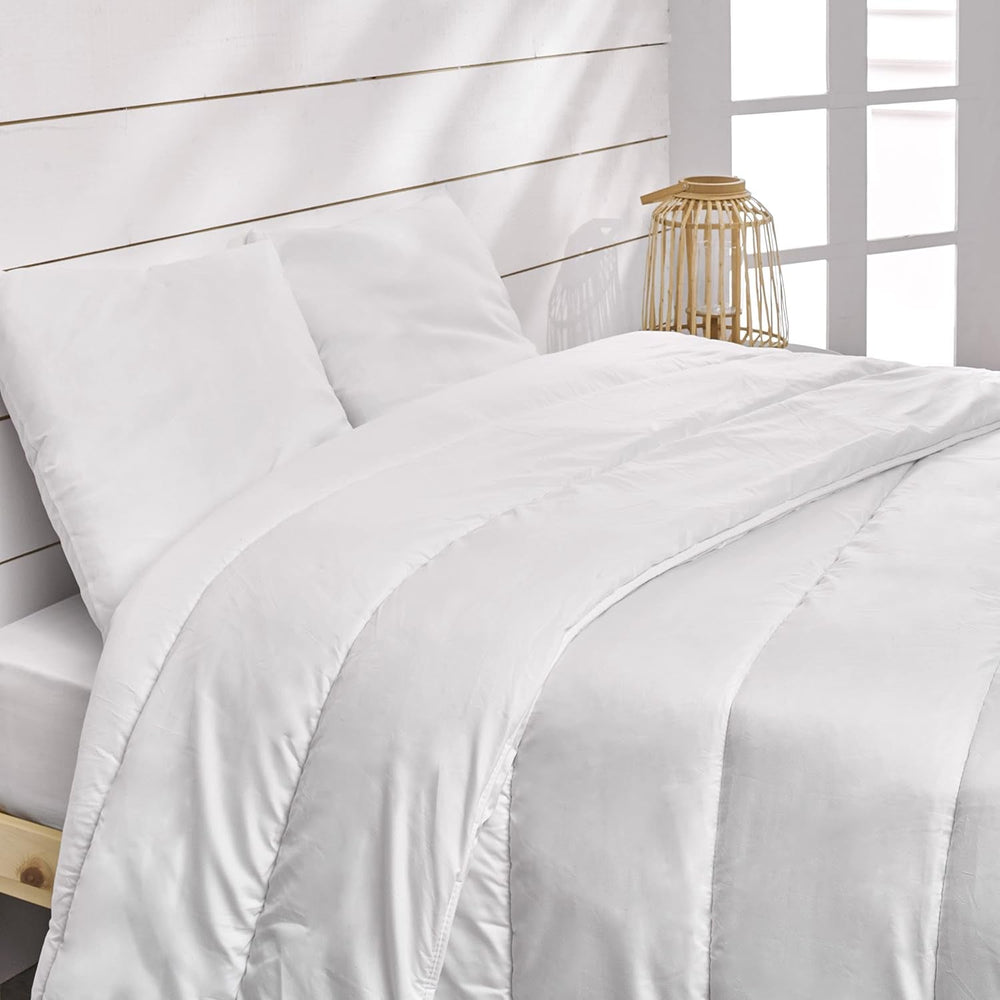 Bleu Calin plapuma antiacarieni 140X200 Cm, Pentru pat de 1 persoană, Husă moale din microfibră, Tratament sanitizat Plapumi si pilote Naty Shop