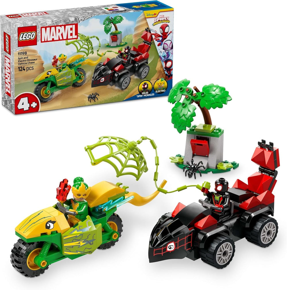LEGO Marvel Action Fun With Spin And Electro In Their Dino Speedsters, Buildable Superhero Car For Boys And Girls From 4 Years, Hero Set With Toy Car, Spidey And His Super Friends 11198 Construction sets Beuche den LEGO-Store Default title