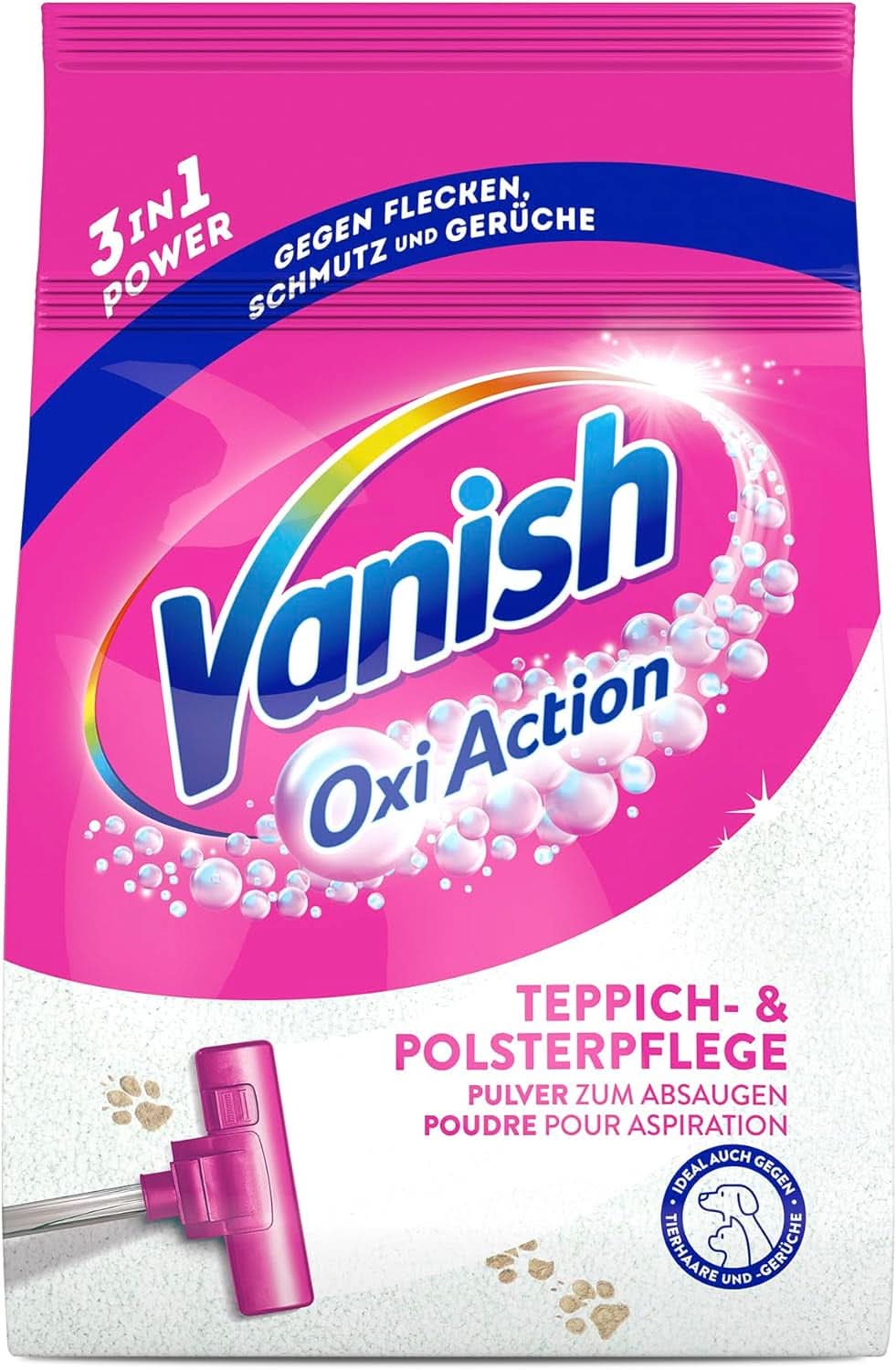 Vanish Oxi Action Carpet and Upholstery Cleaning Powder - 1 X 820 G - Cleans large areas of carpets and upholstery against dirt, odor and dust Laundry Detergents Naty Shop