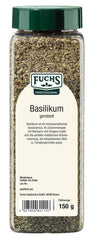- Basilikum gerebelt | Mediterranes Gewürzkraut für Großverbraucher | Mit praktischem Streuaufsatz | 150 g im großen Streuer