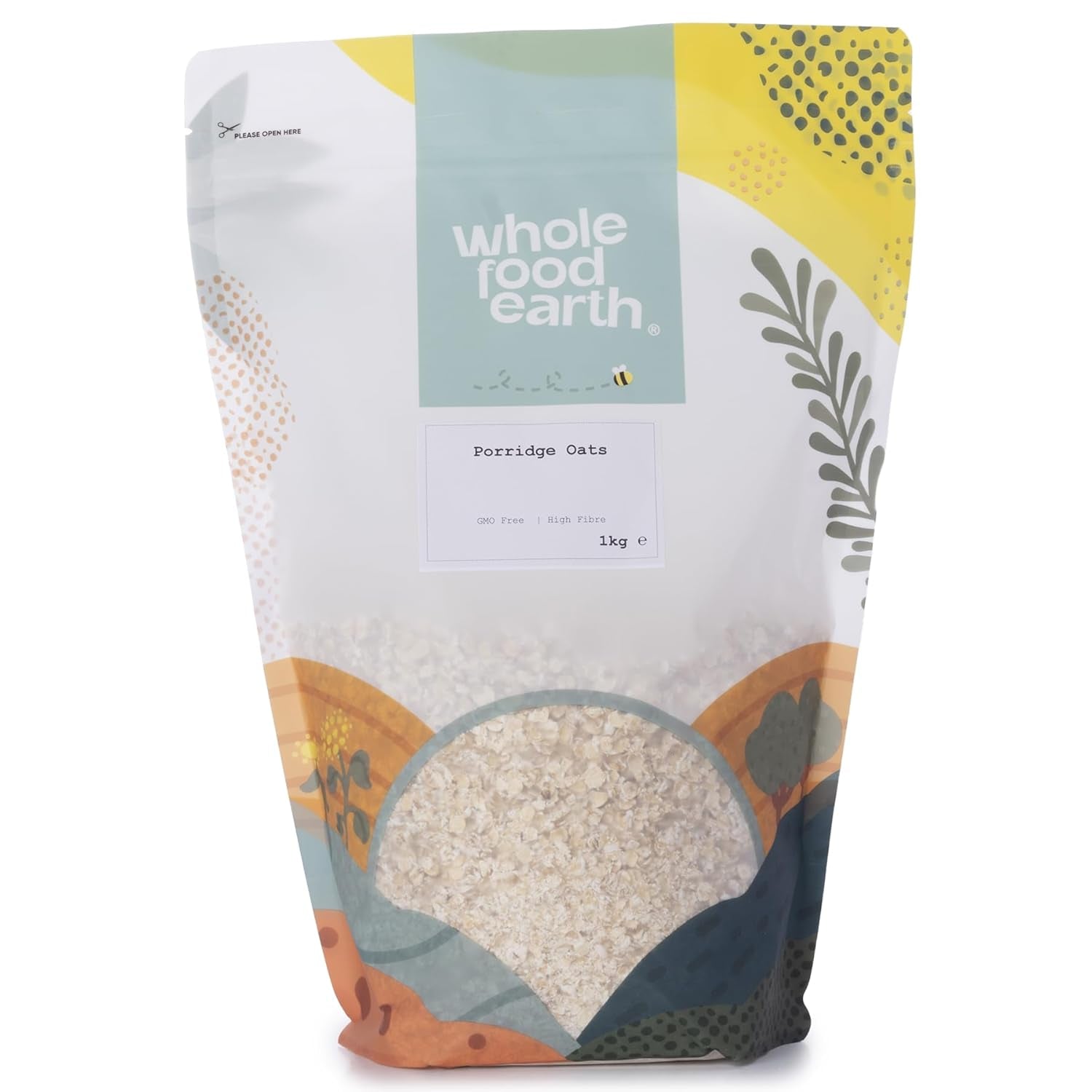 Wholefood Earth - Organic Oat Porridge 3 kg | Non-GMO | Vegan | Rich in fiber