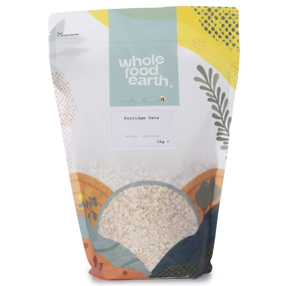 Wholefood Earth - Organic Oat Porridge 3 kg | Non-GMO | Vegan | Rich in fiber