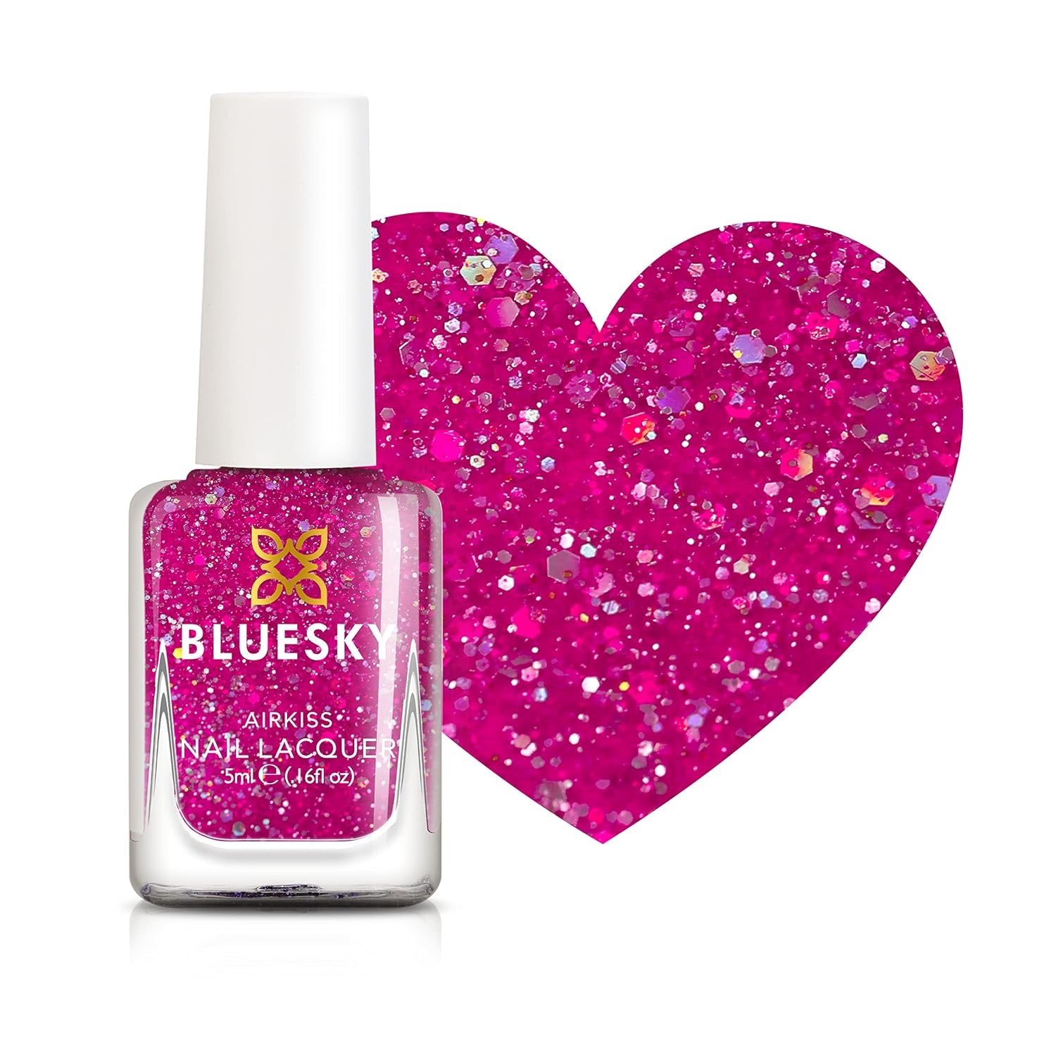 BLUESKY Kids Nail Polish - Peelable Water Based Nail Polish, Solvent Free, Easy To Remove, 5ml (Disco Time)