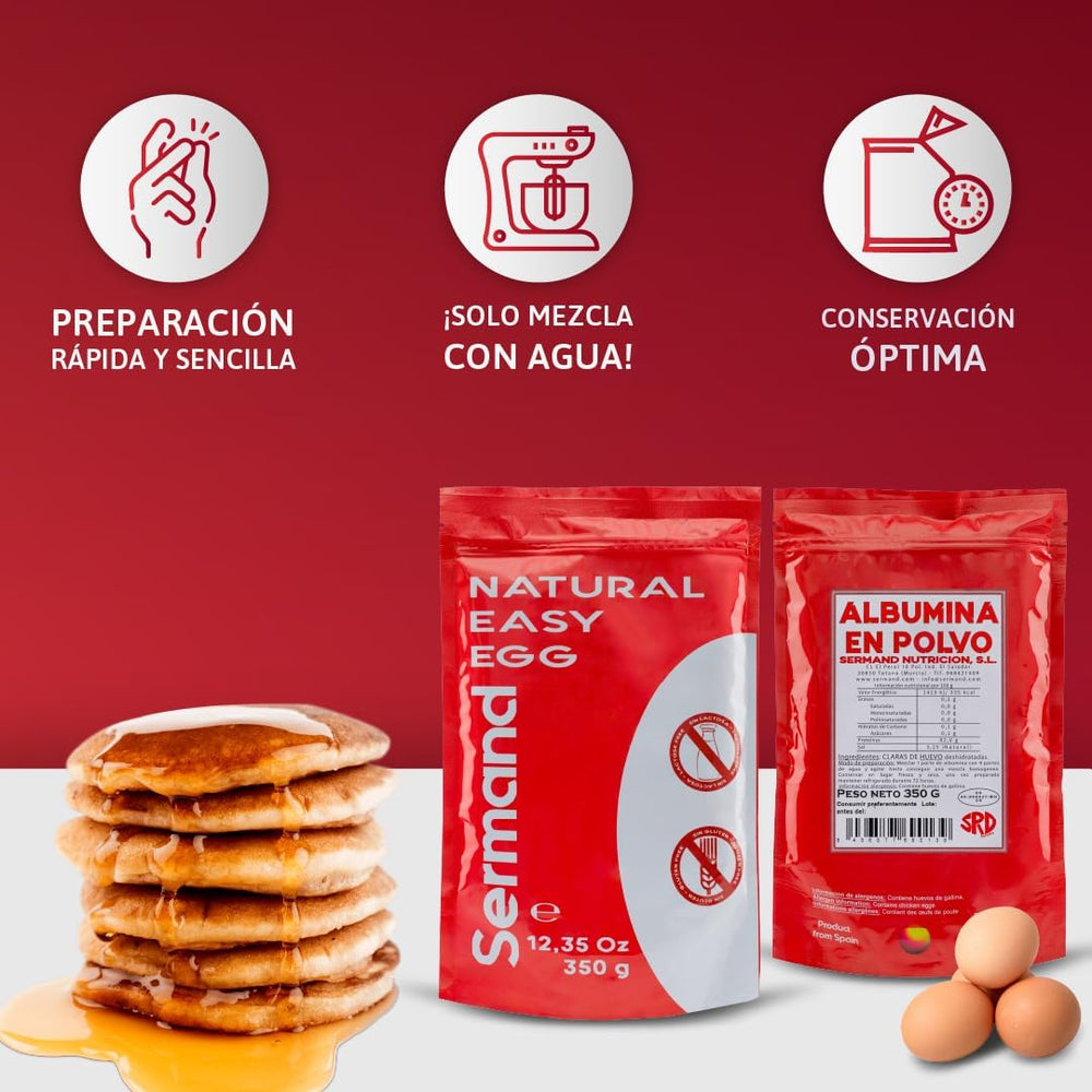 Eiklarpulver (350g) | Getrocknetes Eiklar Pulver | Eialbumin für Backen & Kochen | Ohne Zusatztoffe | Lactose-free Zip-Bag Packaging