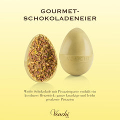 Venchi - Chocolate egg, pistachio flavor, with whole pistachio, with surprise, gluten free, 500g, Easter collection, gift idea